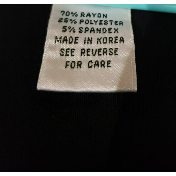 Talbots Black Button-Up Blouse Tailored style, Size L, Long Sleeve, Wrinkle free - Picture 8 of 9